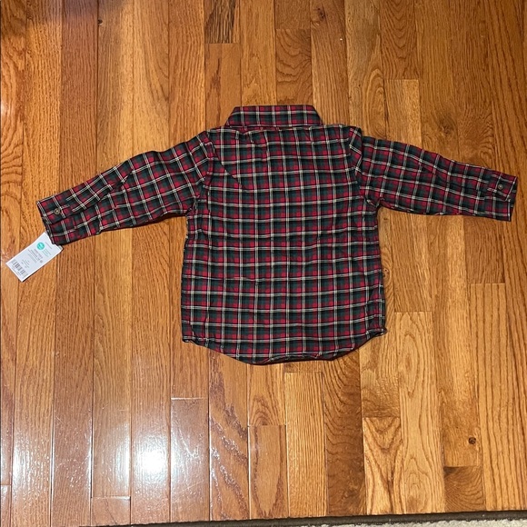 Carter's Red and Black Plaid Button Down Shirt - Picture 2 of 4